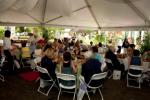 Brunch is served under the tent at Elegant Attic